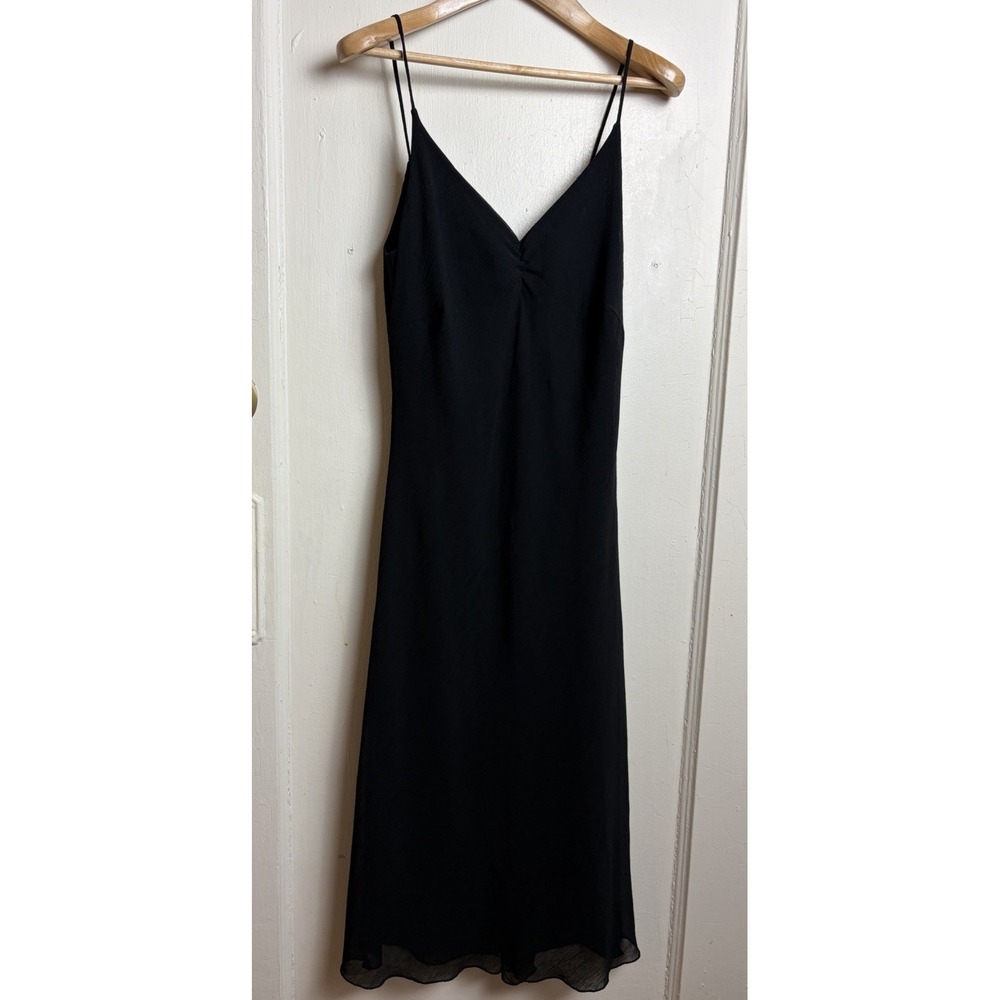 The Blue Age Vintage Y2K Black Tank Slip Dress Lined Size Medium Juniors